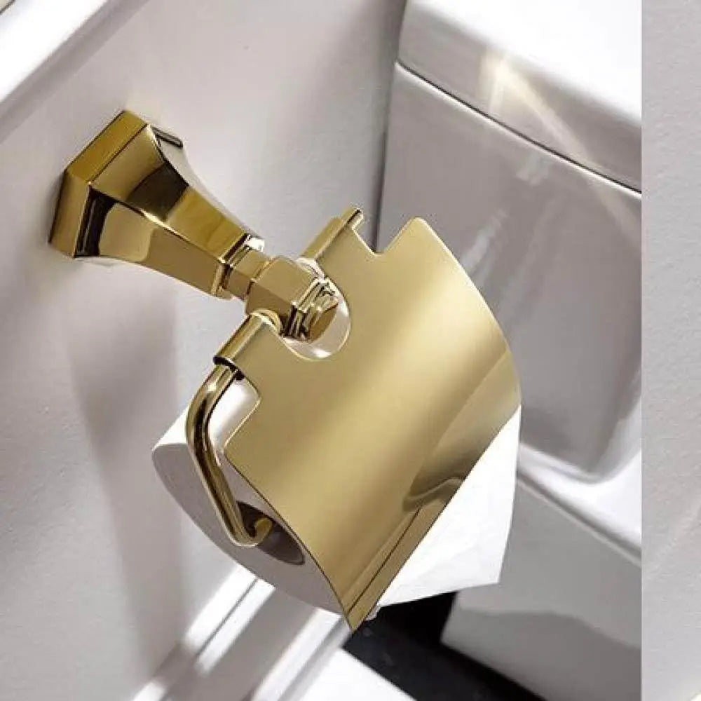 Golden Brass Geometric Bathroom Hardware Set Towel Shelf Soap Dispenser Toilet Brush Towel Bar, Customized