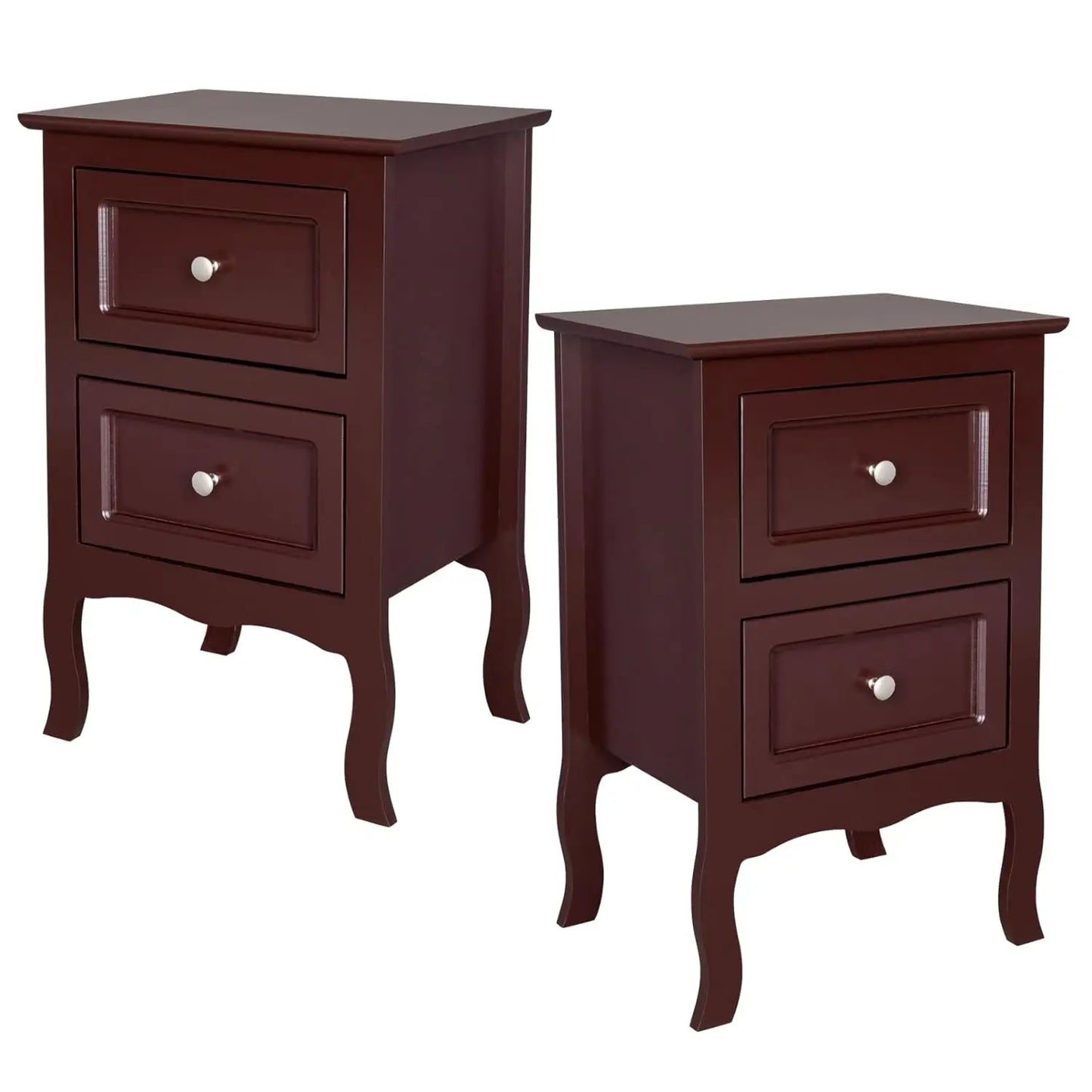 White Nightstand Set of 2. Farmhouse End Side Table Set of 2 Bedside Nightstands Chest with Drawers Small Night, Customized