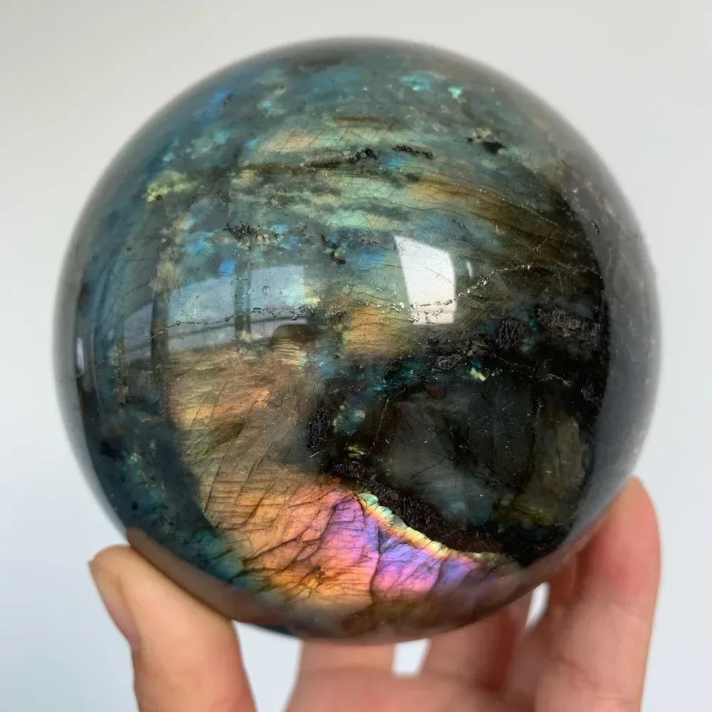 6-10cm Labradorite Ball Sphere Home Decoration Crafts High Quality Natural Smooth Stone Crystals and Stones Healing Ball