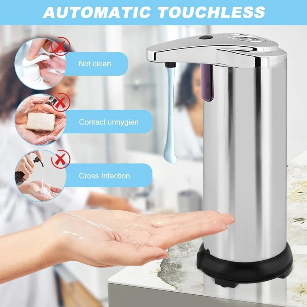 Touchless Automatic Soap Dispenser With Infrared Sensor Large Capacity Liquid Soap Sanitizer For Kitchen Bathroom Home