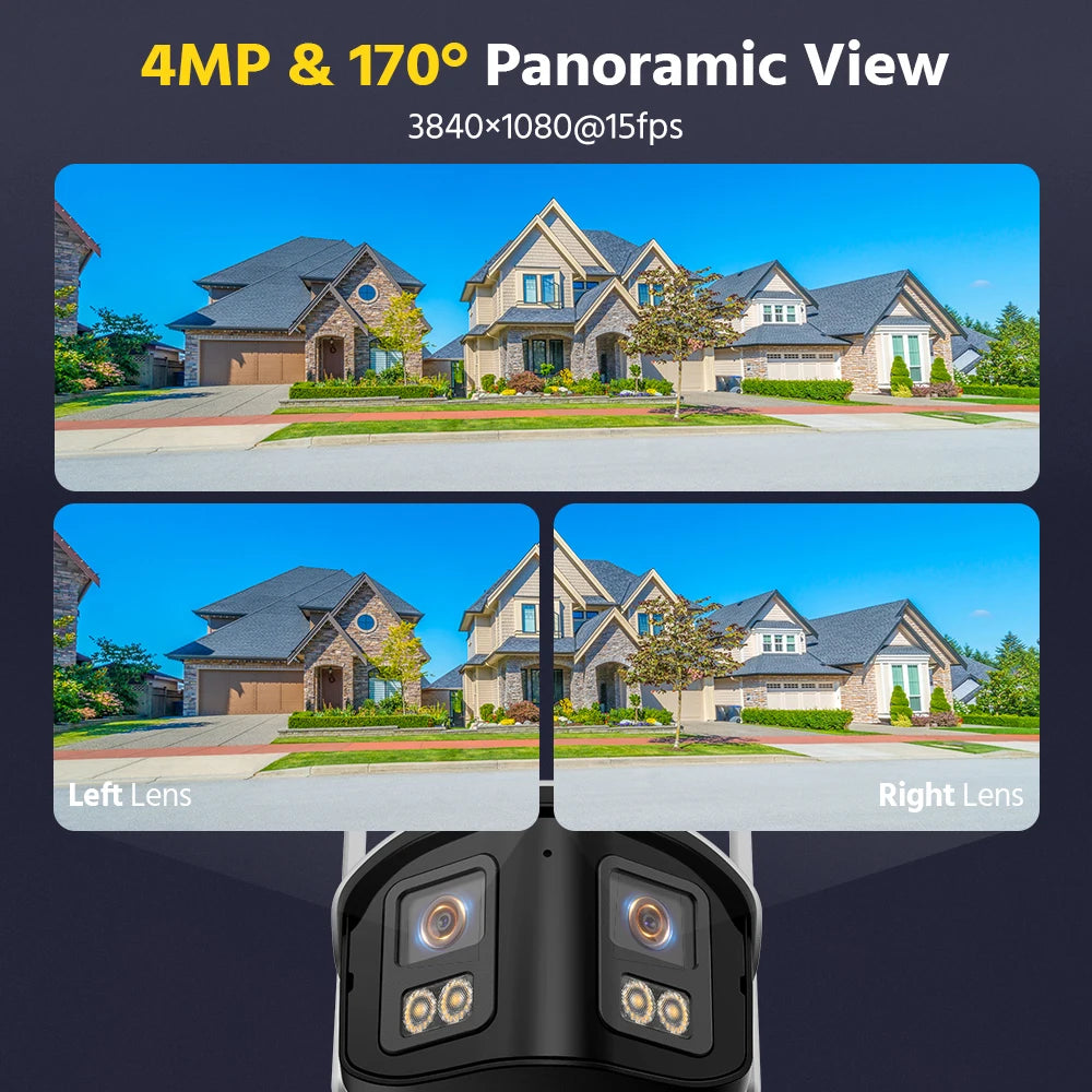 ANNKE Wireless Security Camera System 4CH NVR 4MP Dual Lens WiFi6 Outdoor CCTV Kit Home Surveillance with Alexa