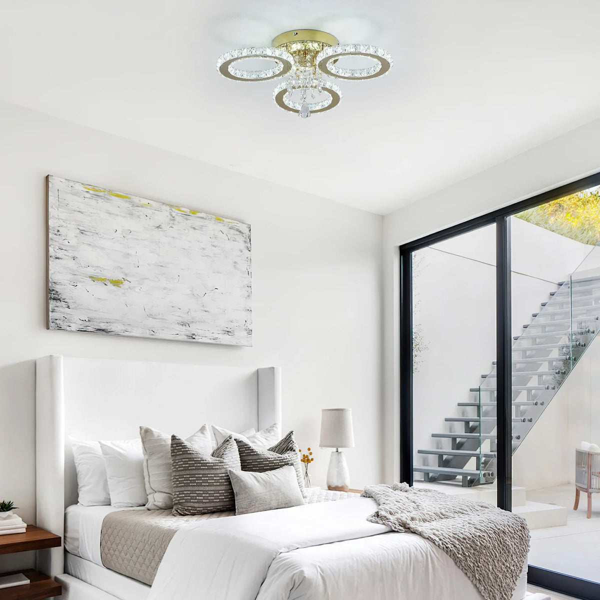 Modern Led Ceiling Light Modern Home Decoration Crystal Chandelier Luxury Living Room Dining Gold Ceiling Lamp Lighting