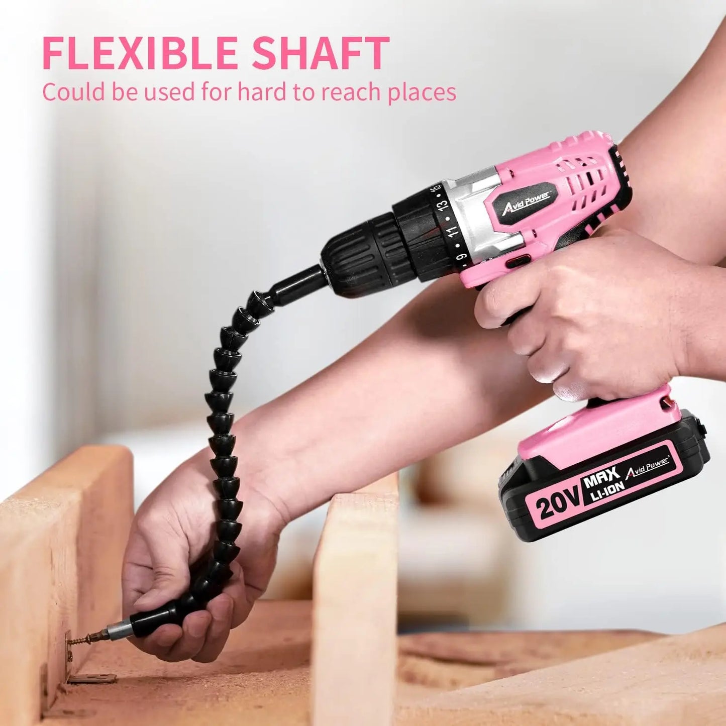 20V Cordless Drill Set for Home DIY & Beginner Projects - Lightweight Power Drill with Battery Charger & 22 Bits, Variable