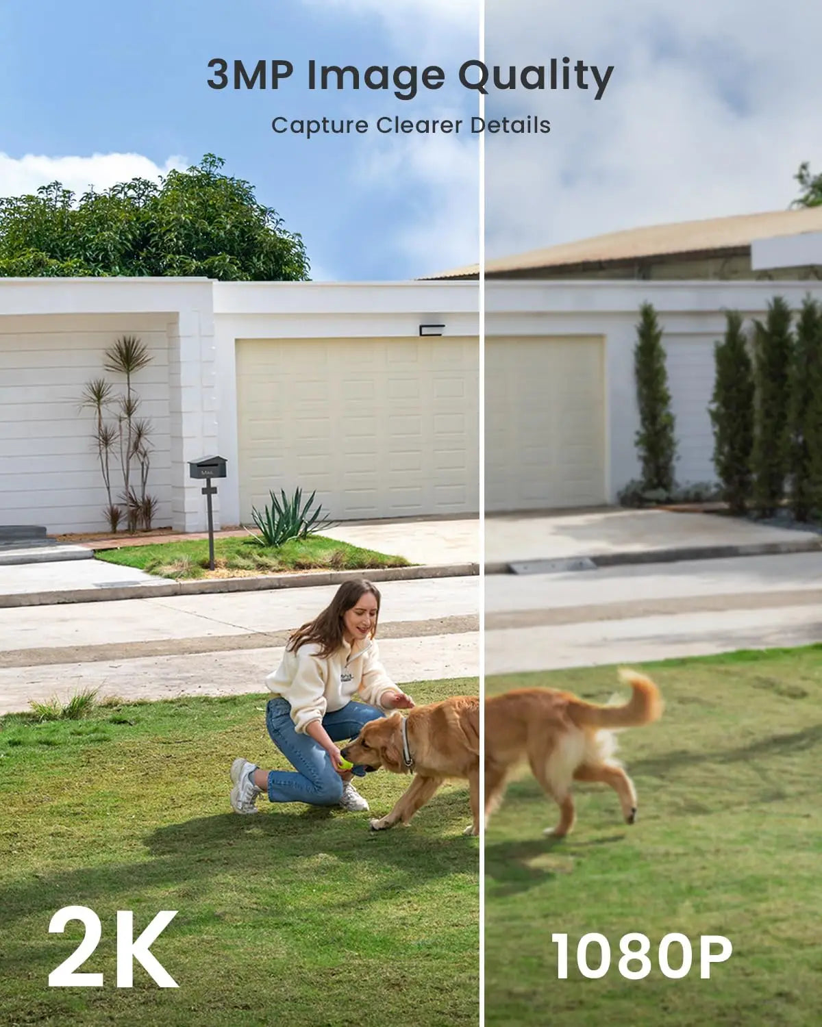 Wireless Outdoor Security Camera, 2K Battery-Powered with Spotlight, Siren, AI Detection, Color Night Vision for Home Safety