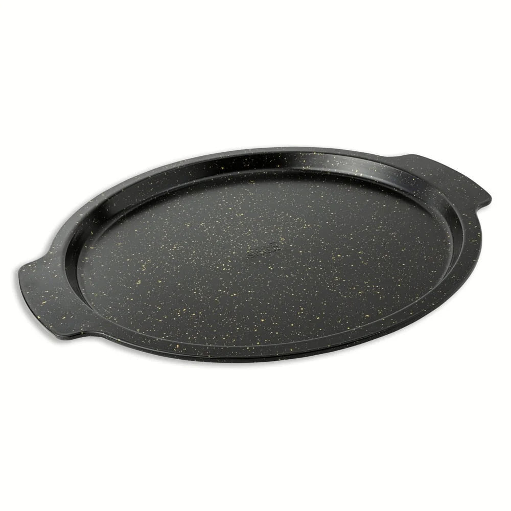 14 Inch Non Stick Pizza Pan Durable Metal Bakeware Oven Safe Easy Cleanup Versatile Kitchen Essential Perfect Baking Results