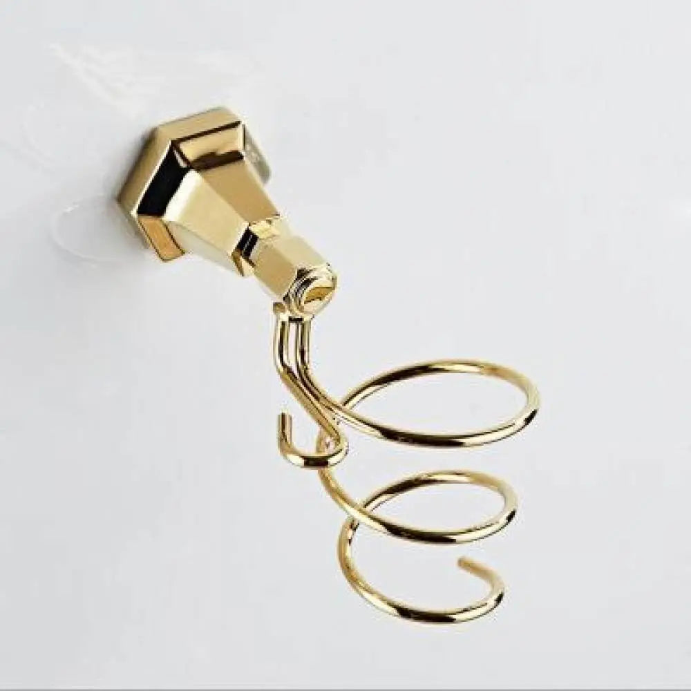 Golden Brass Geometric Bathroom Hardware Set Towel Shelf Soap Dispenser Toilet Brush Towel Bar, Customized
