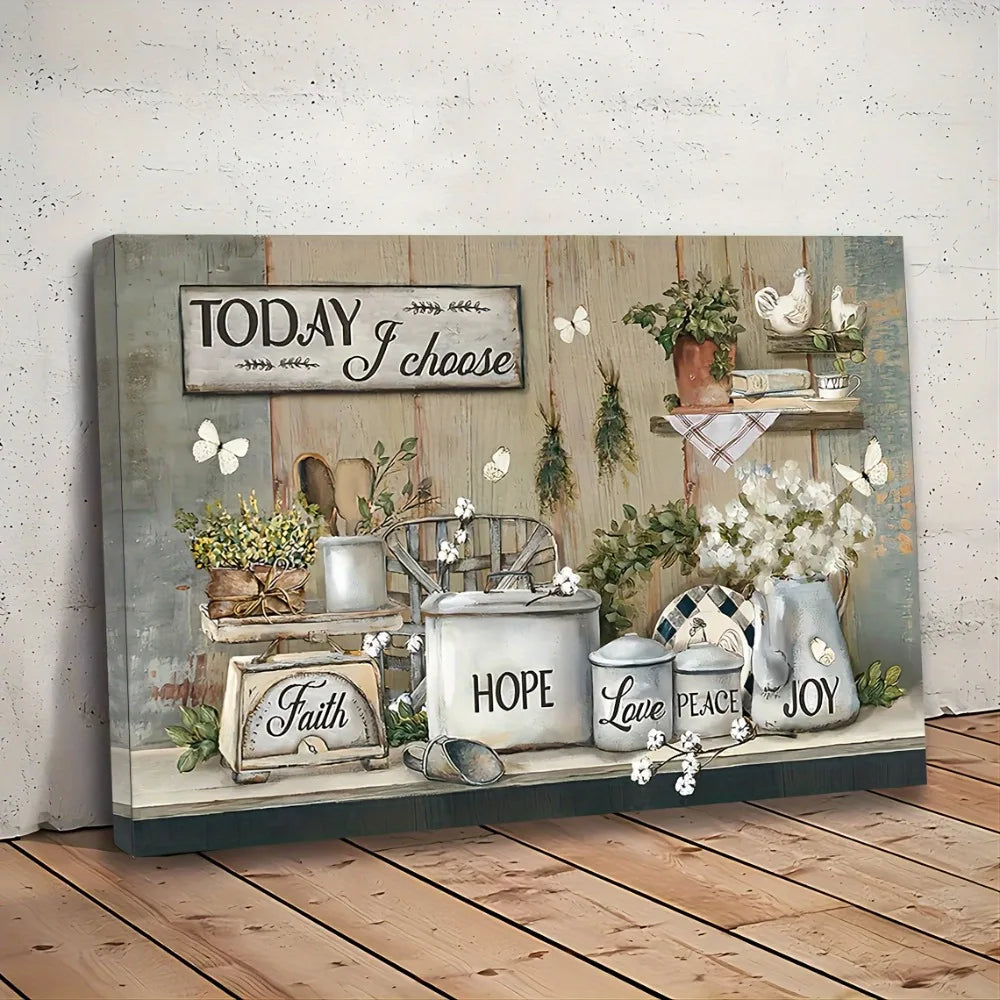 1.5 inch thick interior Art Deco mural for home decor, farmhouse kitchen wall art, suitable for interior decor