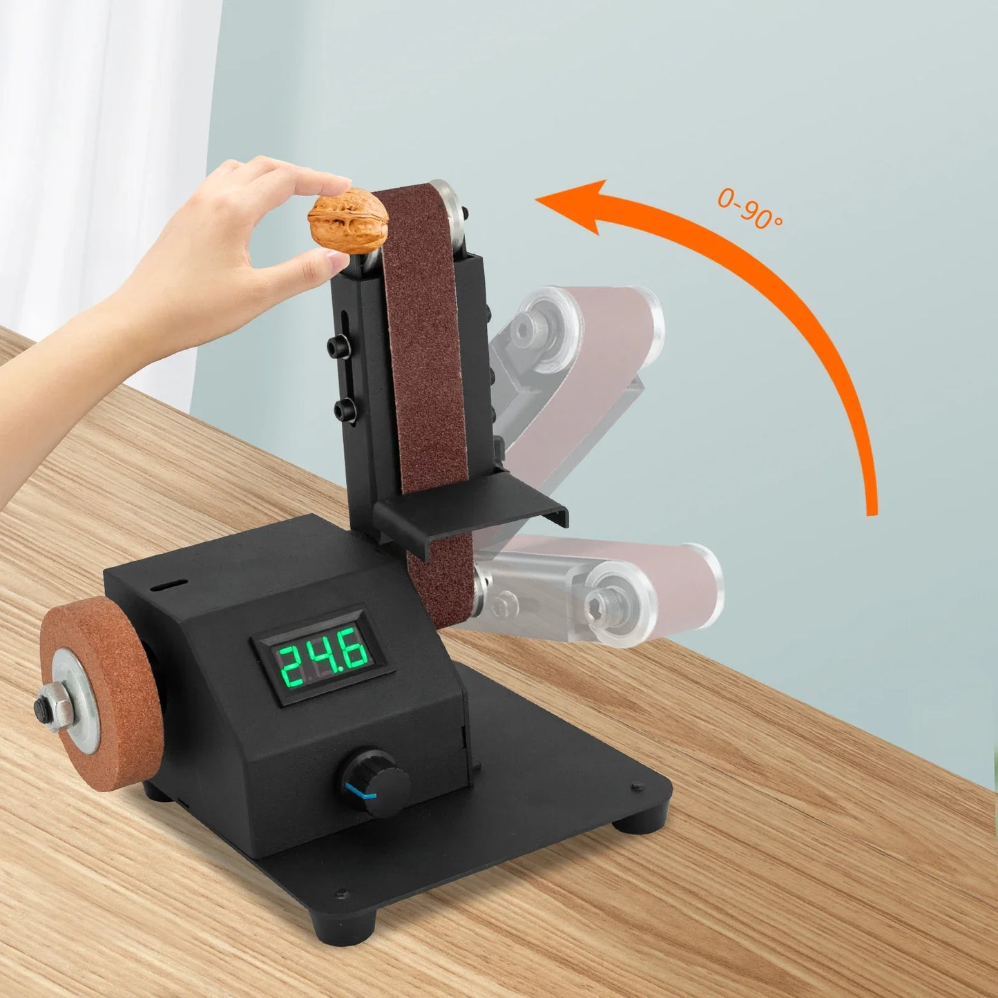 Mini Belt Sanding Machine 350W Compact Belt Sander 110V/220V  for DIY and Small Projects