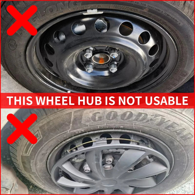 Sports Caps Rim 17 Wheel Covers Plastic Hubcaps for 17 Inches Automobile Vehicle Full Coverage Wheel Cap Replacement Accessories