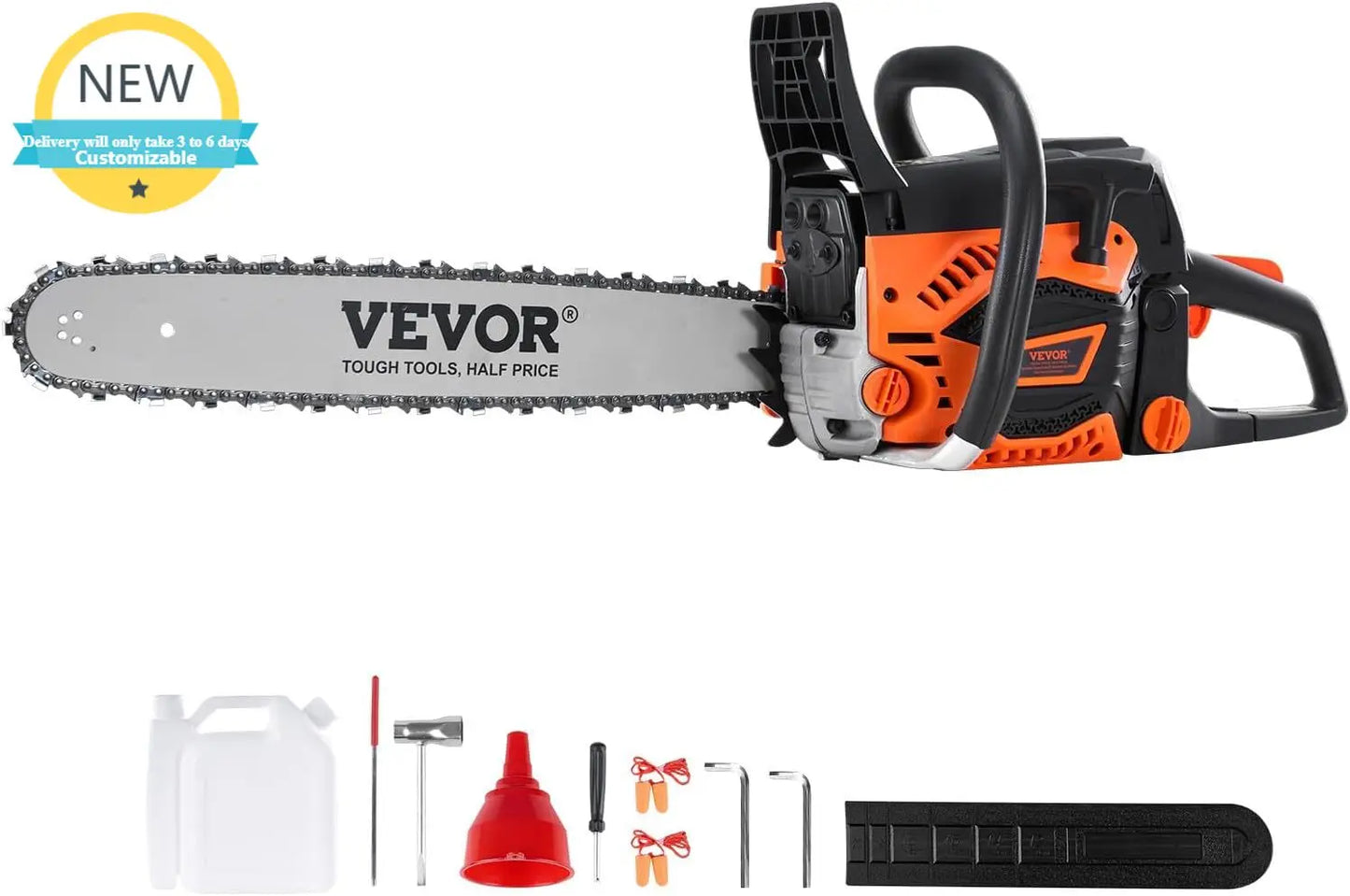 as Chainsaw 58CC 2-Cycle Powered Chainsaw 20 Inch Handheld Cordless Garden and Farm Cutting Use