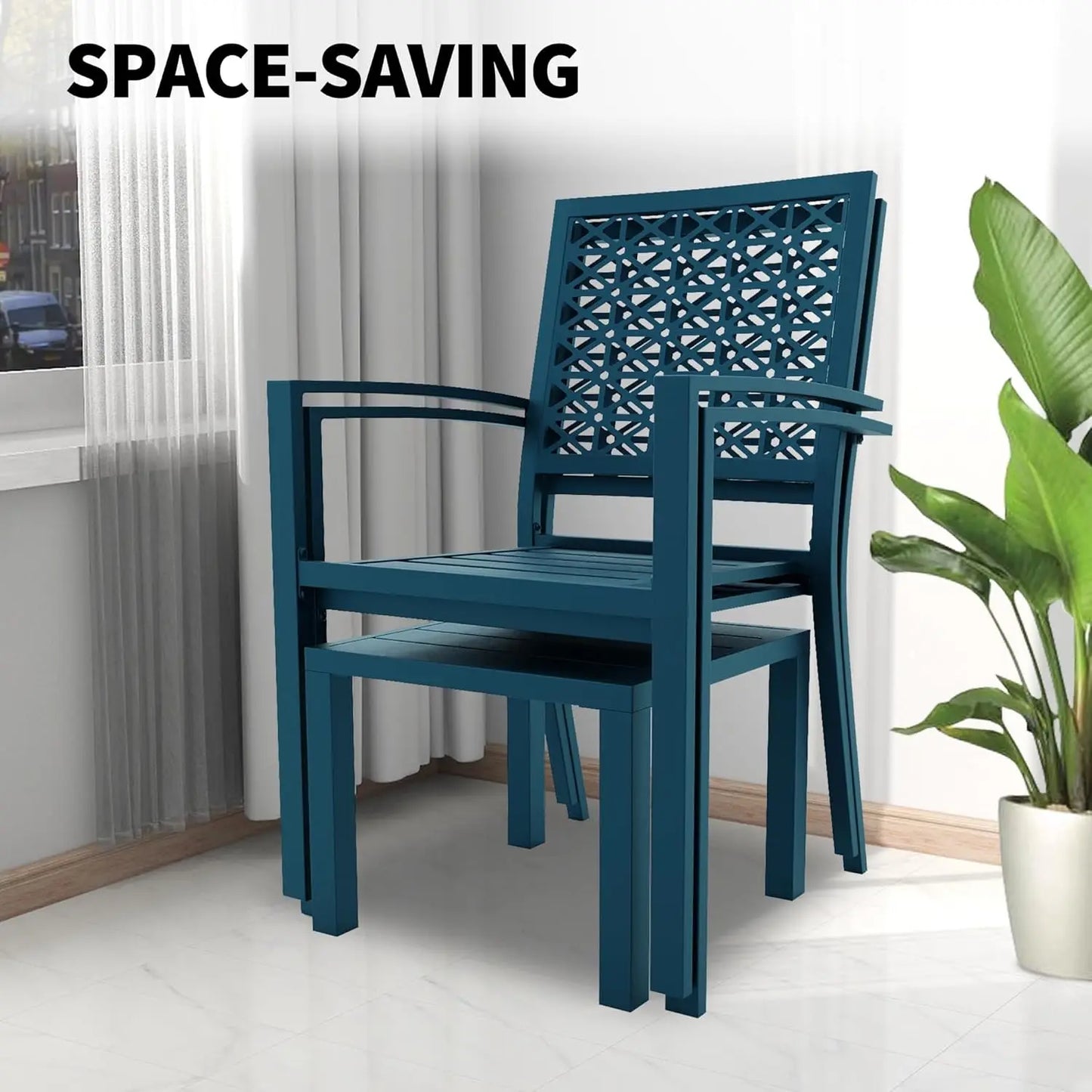 Patio Bistro Set 3 Piece, Bistro Table and Chairs Set of 2 Outdoor, Small Patio Furniture Sets with Coffee Table Garden Supplies