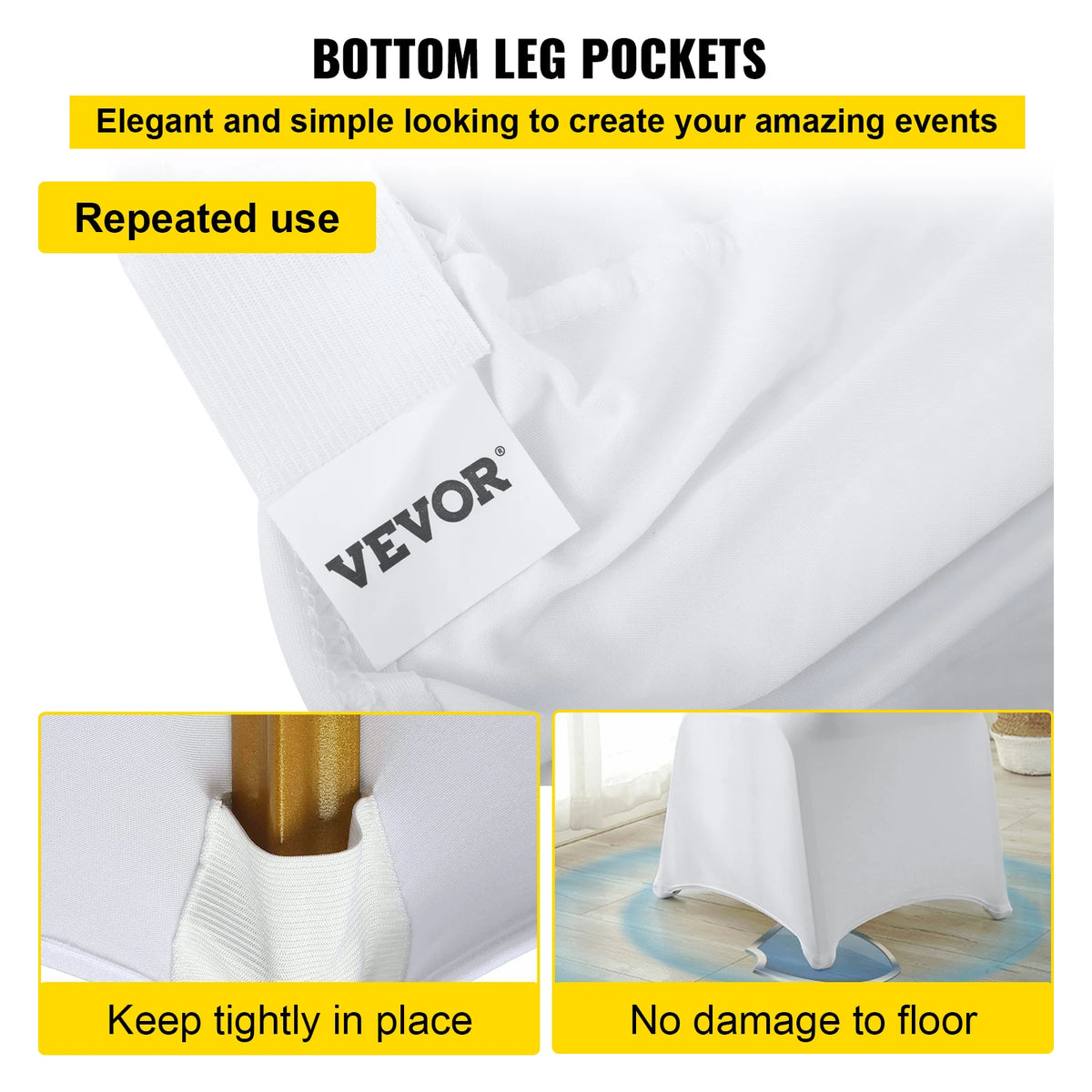 SucceBuy 50 100Pcs Wedding Chair Covers Spandex Slipcover for Restaurant Banquet Hotel Dining Party Universal Chair Cover