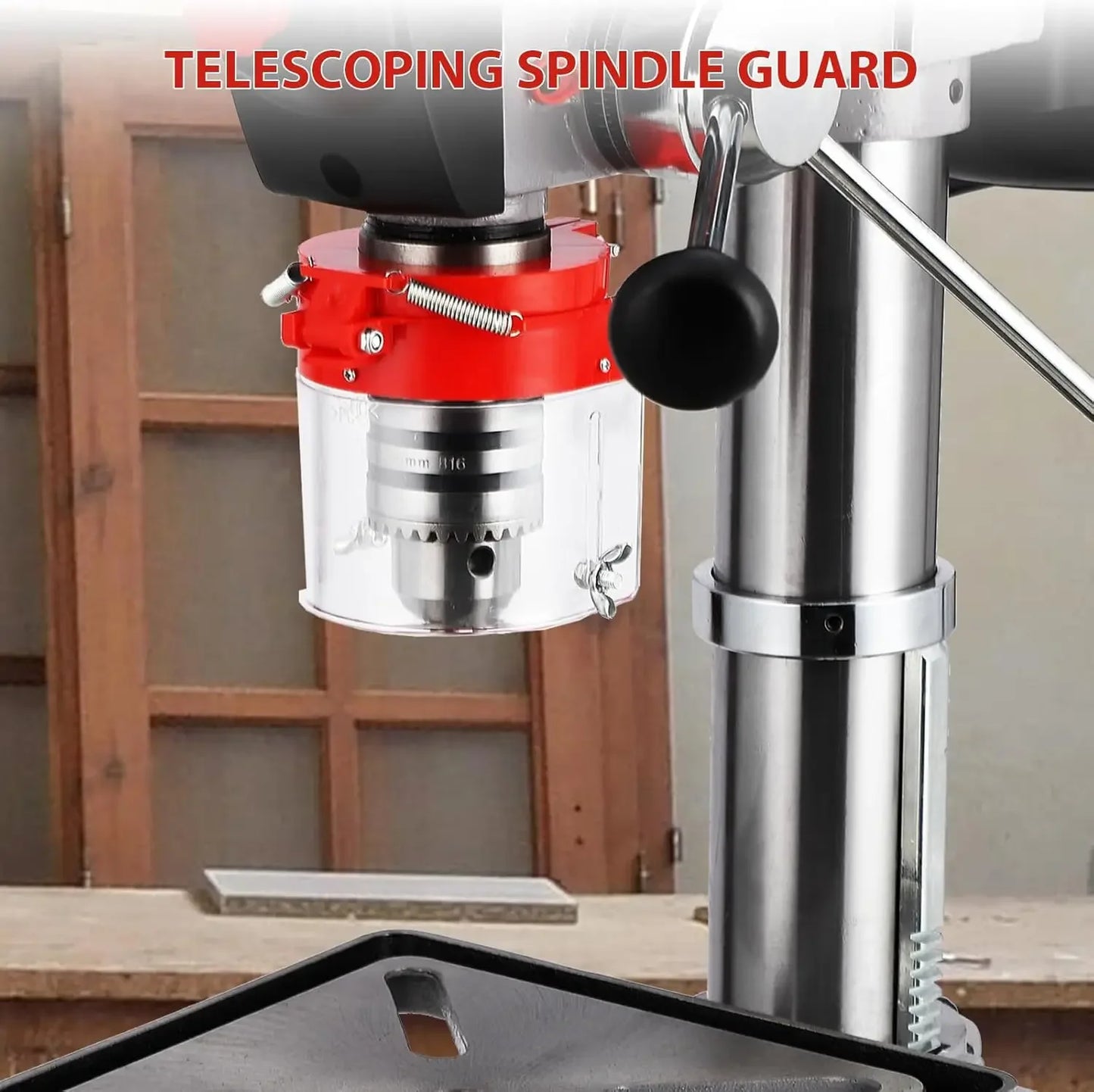 hot-selling13-Inch Mini Drill Press Table, Variable Speed 288-3084 RPM,7.5 Amp 120V, Cast Iron Benchtop Drill Press with 0-45° T