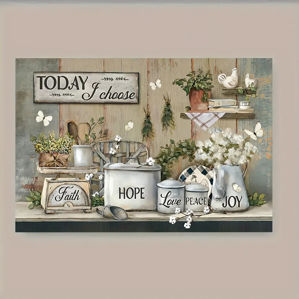 1.5 inch thick interior Art Deco mural for home decor, farmhouse kitchen wall art, suitable for interior decor