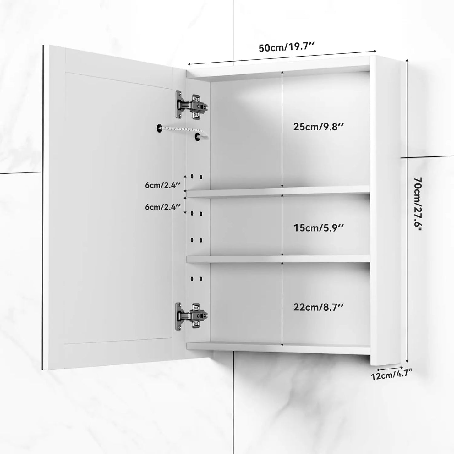 Medicine Cabinets for Bathroom,Medicine Cabinet Mirror,Lighted Medicine Cabinet with LED Lights,Adjustable Shelf,, Customized