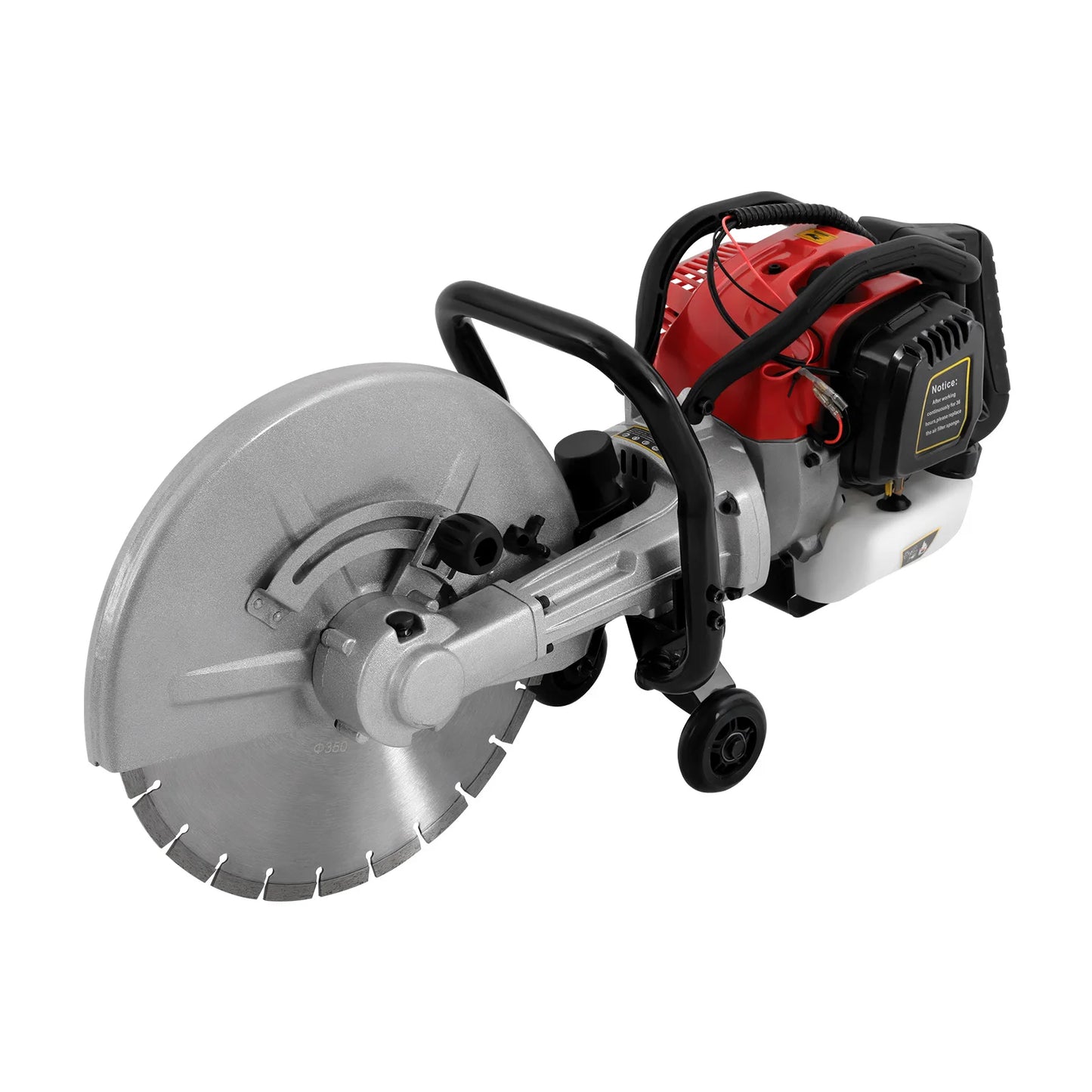 1400W Gasoline Concrete Cutting Saw Concrete Cutter Saw 52cc 2-Stroke Slotting Machine Saw for Cement Blocks, Stones