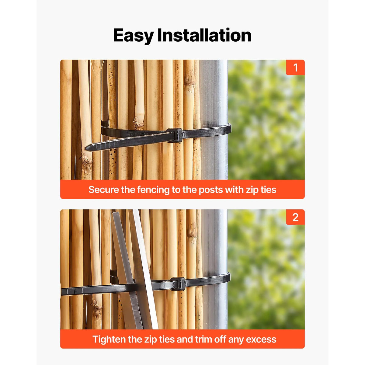 SucceBuy Natural Reed Fencing Decorative Fence Divider Privacy Screen Panel Curtain for Balcony Patio Garden Backyard Outdoor