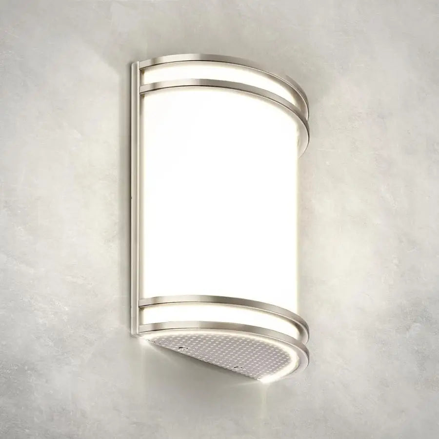 LED Indoor Wall Mount Light Fixture 10 Inch 15W Modern Interior Brushed Nickel Dimmable Wall Sconce Light ETL 3000K 4000K 5000K