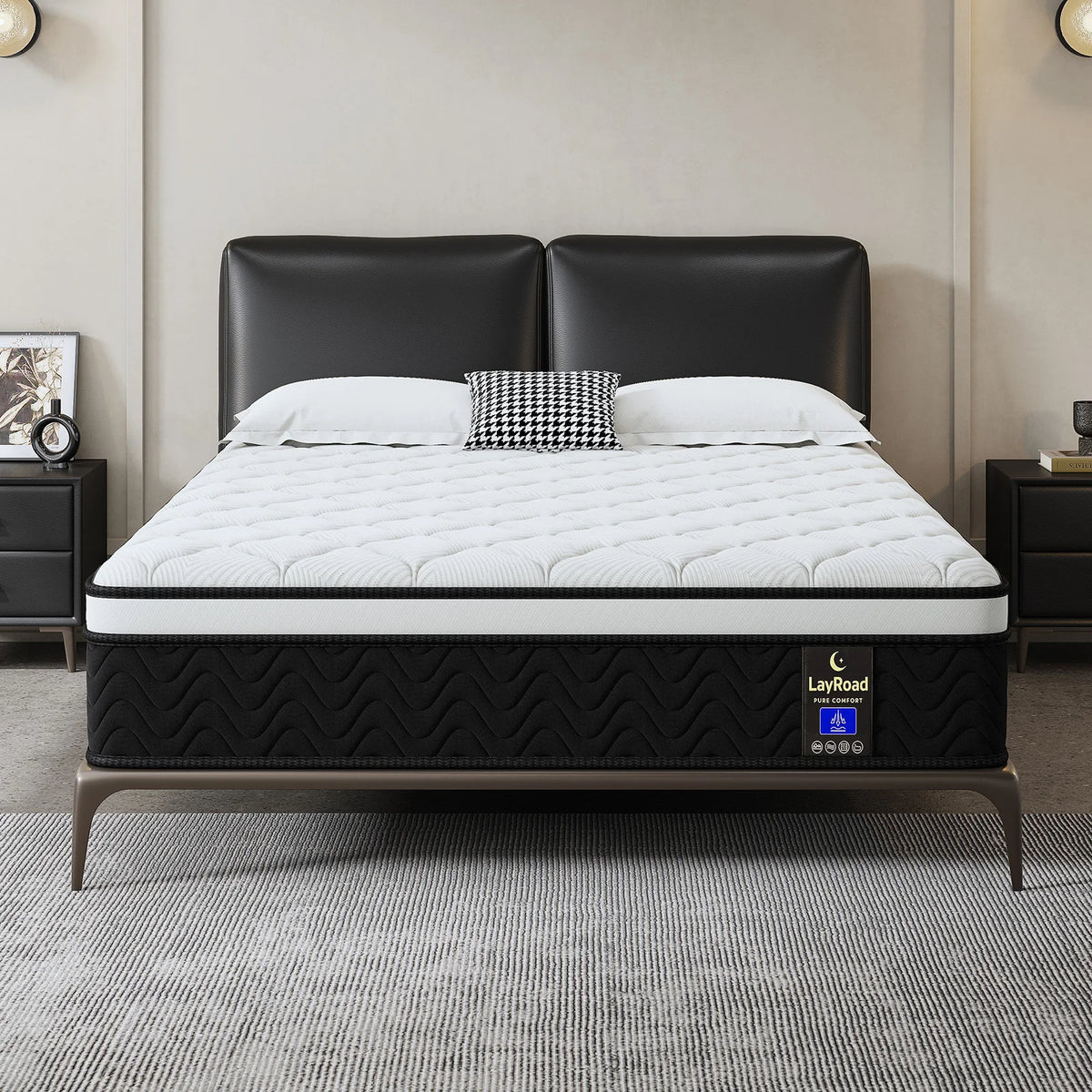 12 Inch Gel Memory Foam Hybrid Mattress,Twin Full Quenn King Individual Pocket Coil Innerspring Mattress for Pressure Relief & Motion Isolation, Medium Firm Mattress for Bedroom, CertiPUR‑US Certified