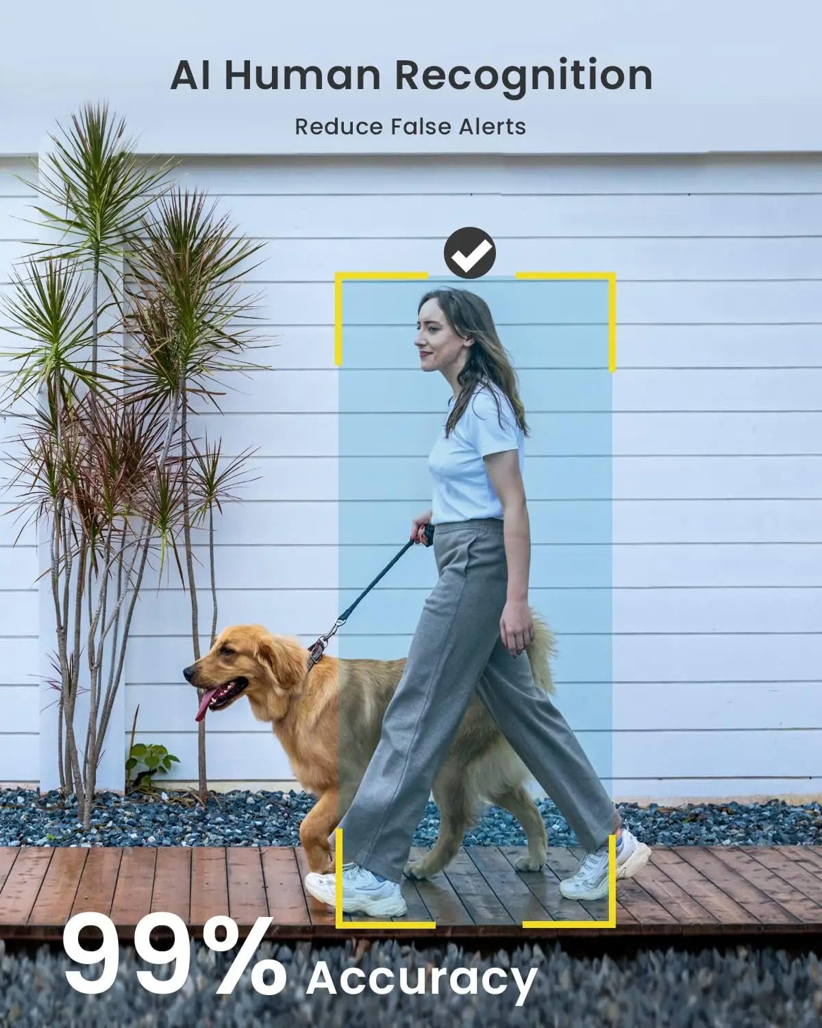 Wireless Outdoor Security Camera, 2K Battery-Powered with Spotlight, Siren, AI Detection, Color Night Vision for Home Safety