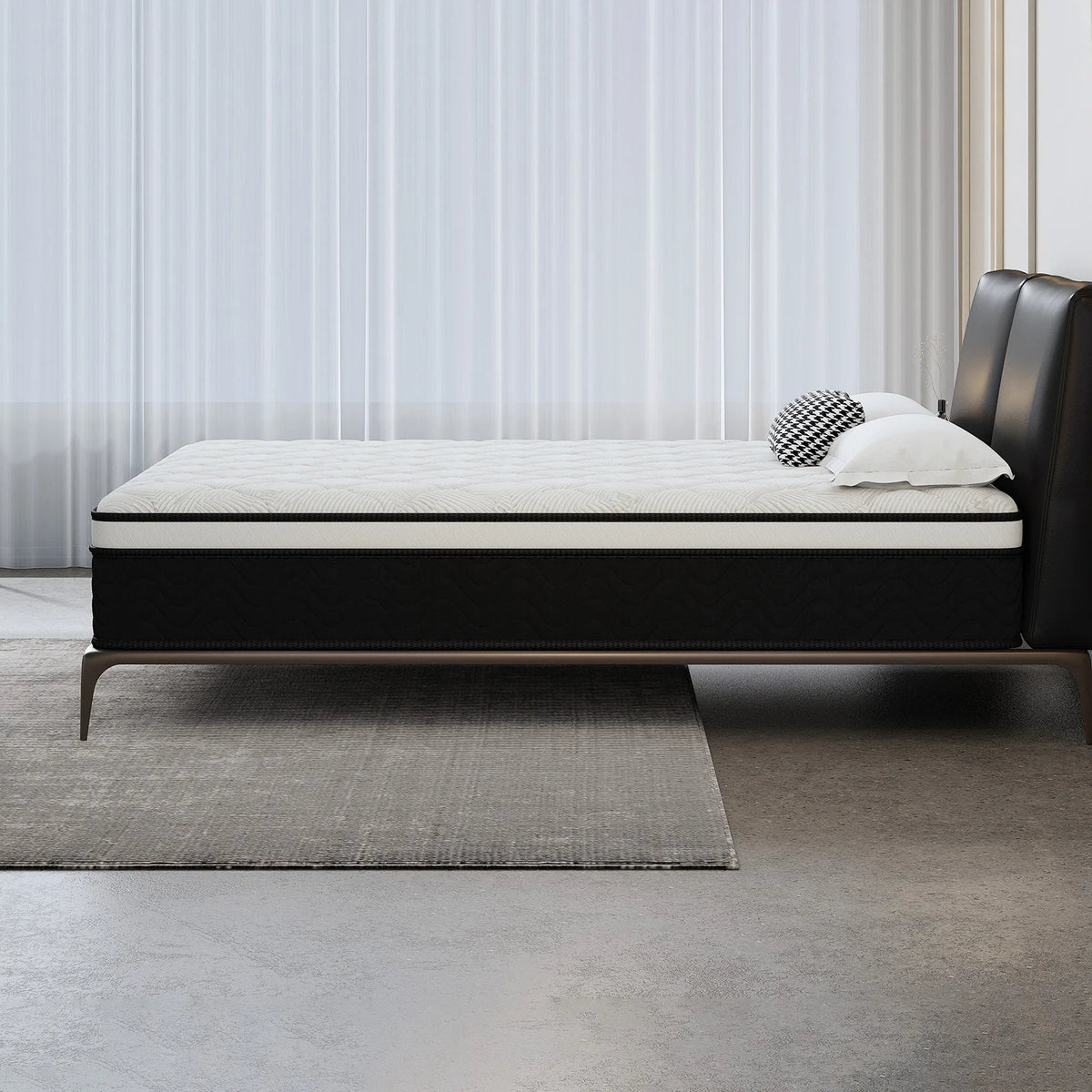12 Inch Gel Memory Foam Hybrid Mattress,Twin Full Quenn King Individual Pocket Coil Innerspring Mattress for Pressure Relief & Motion Isolation, Medium Firm Mattress for Bedroom, CertiPUR‑US Certified