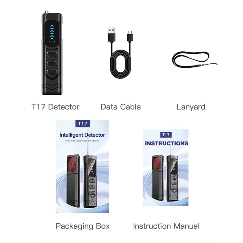 Multifunction Camera Detector Upgraded T17 Device Finder GPS Tracker Finder Bug Detector Wireless RF Signal Infrared Scanner