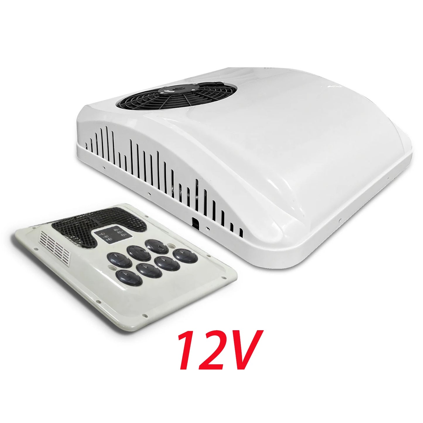 Treeligo RV Roof 12V Air Conditioner Electric RV Rooftop Parking AC For Truck Camper Van Caravans Motor Home 13500BTU Car AC