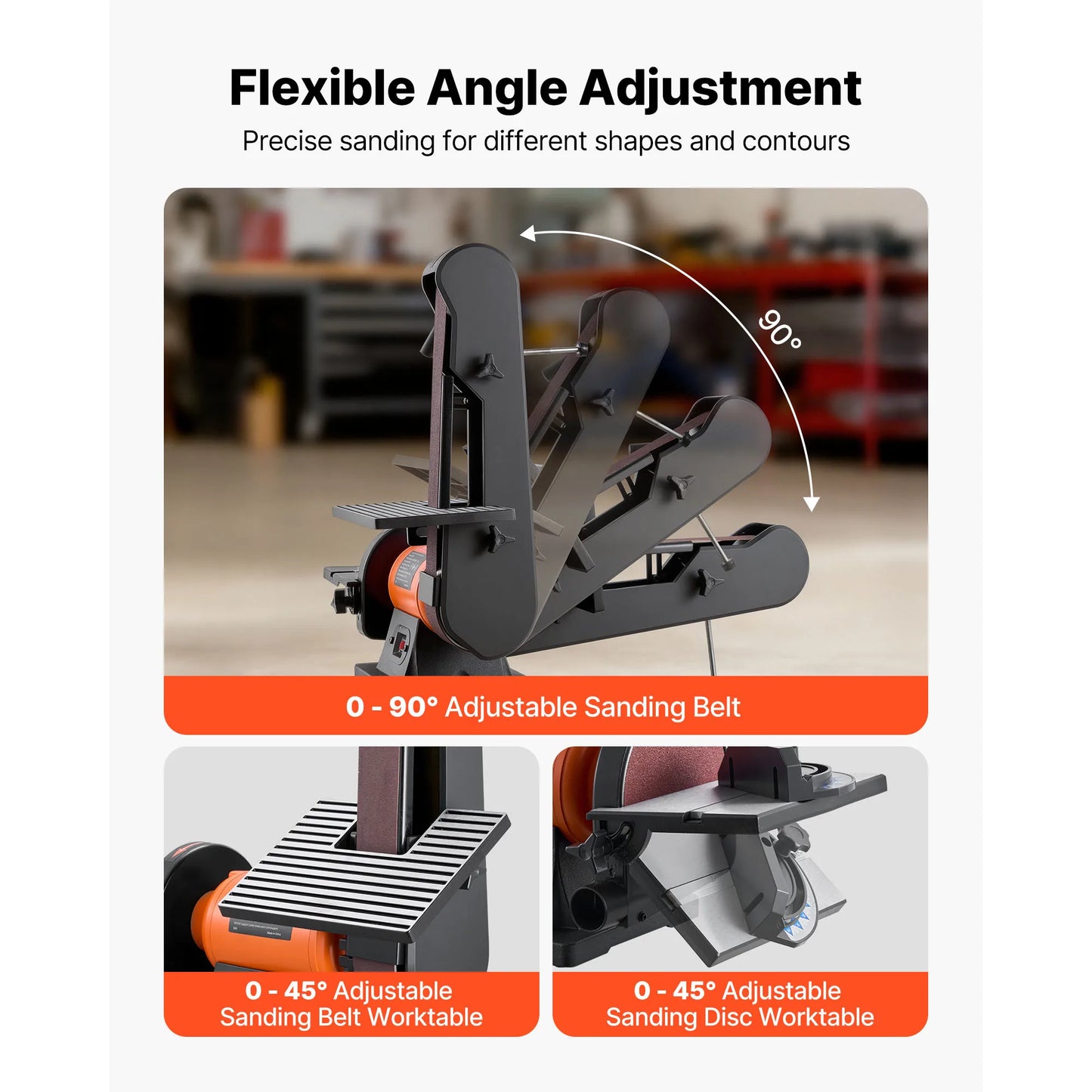 SucceBuy 6in Disc Sander & 2in x 42in Belt Sander 420W Bench Belt Disc Sanders Combo for DIY Woodworking Furniture Refinishing