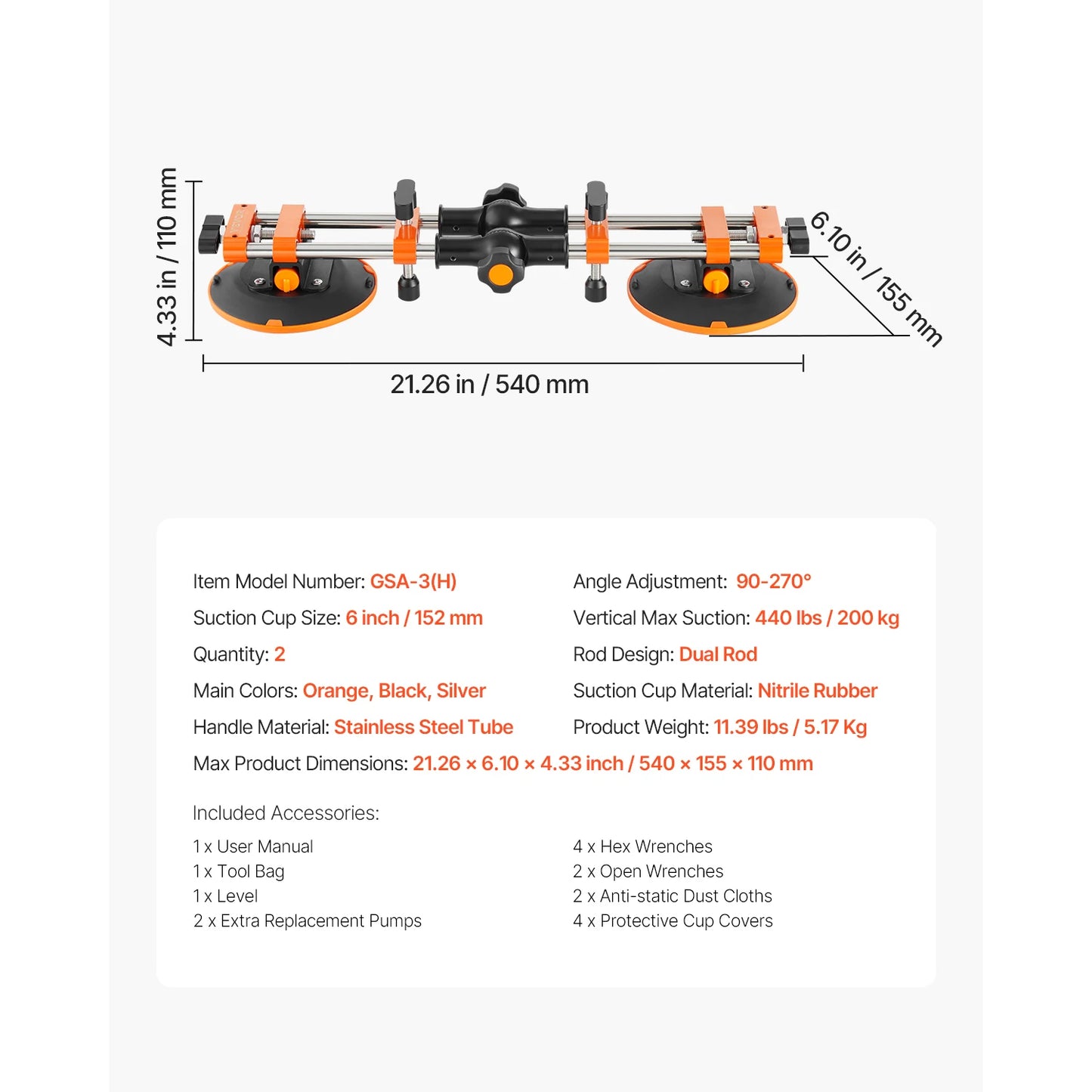 SucceBuy 2 Packs Seamless Granite Seam Setter 90°-120° Adjustable with 6in Suction Cups Seam Joiner for Tile Joining & Leveling