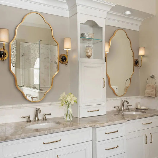 Mirror for Bathroom 20x36 Gold Bathroom Mirror with Aviation Aluminum Alloy Frame amp ShatterProof Glass for Living Room Bedroom