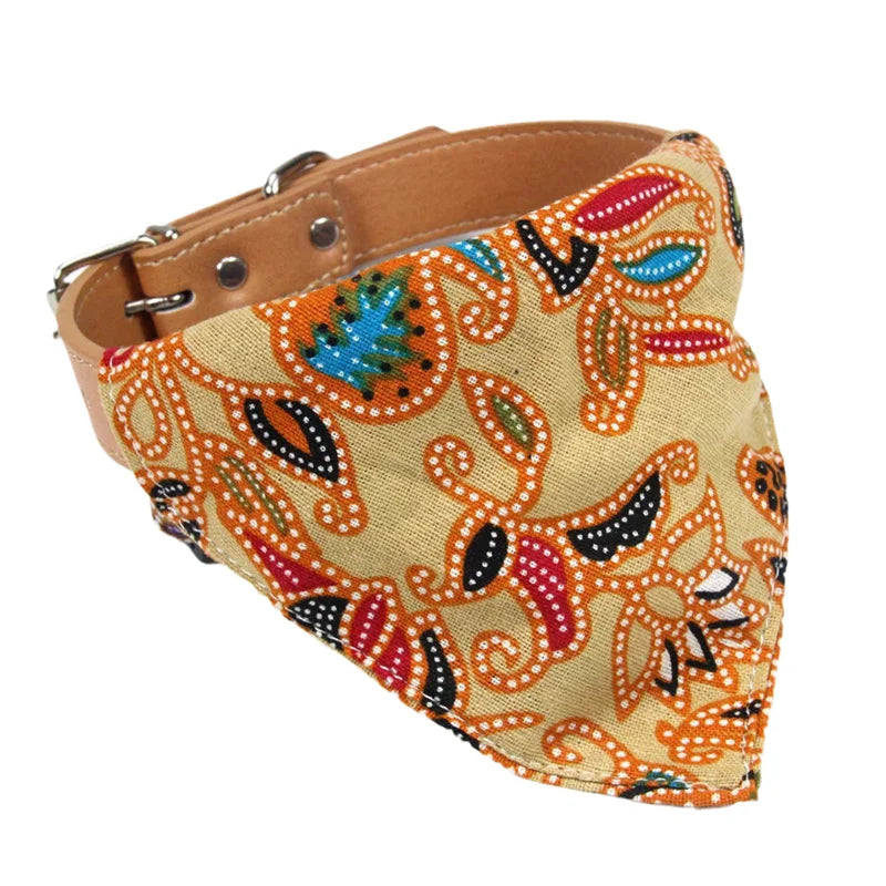 Japanese Style Sphynx Cat Collar for Cats Goats Flower Print Pet Collars with Bandanas Chinchilla mascotas Accessories Scarves