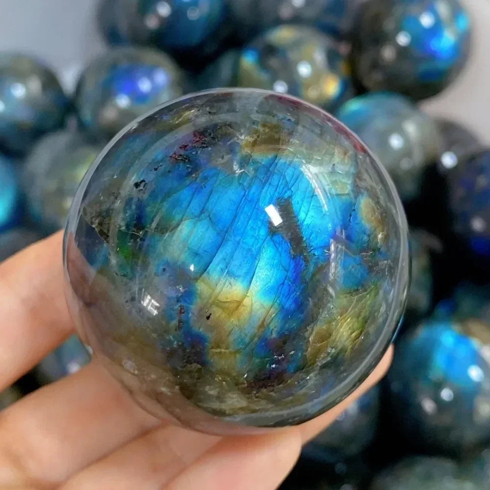 6-10cm Labradorite Ball Sphere  Home Decoration Crafts   High Quality  Natural Smooth  Stone  Crystals and Stones Healing Ball