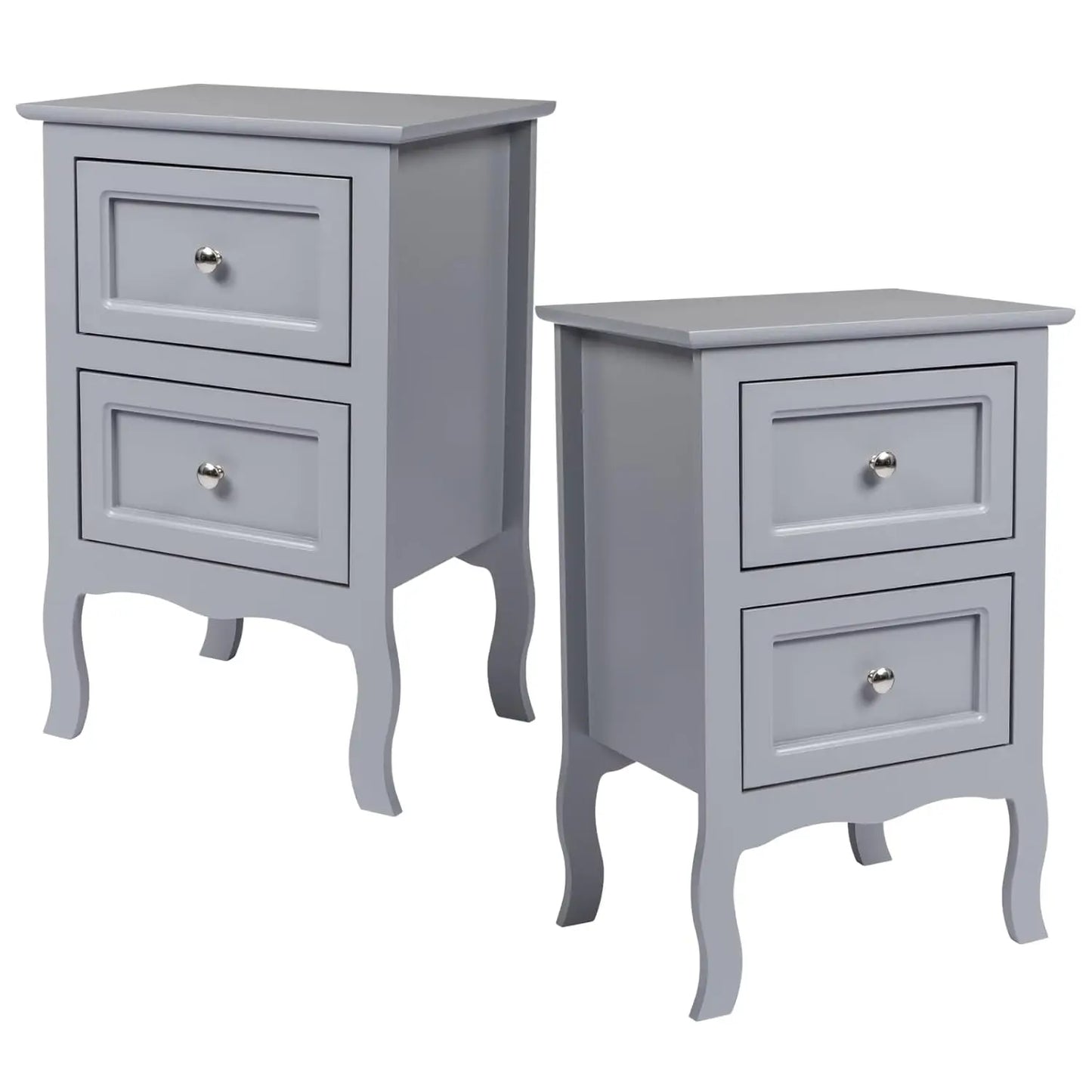 White Nightstand Set of 2. Farmhouse End Side Table Set of 2 Bedside Nightstands Chest with Drawers Small Night, Customized