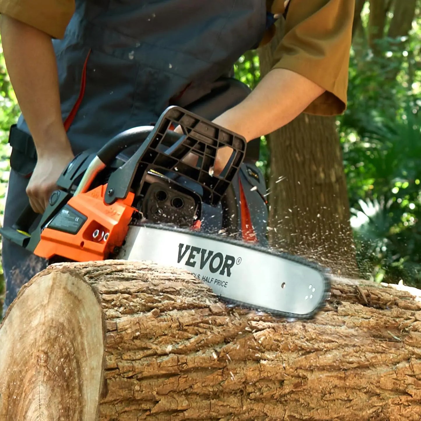 as Chainsaw 58CC 2-Cycle Powered Chainsaw 20 Inch Handheld Cordless Garden and Farm Cutting Use