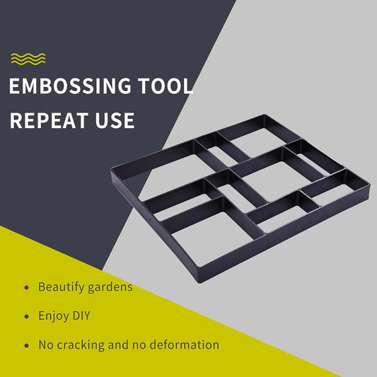 Reusable paving molds for concrete, stone molds, sidewalk stepping stones, DIY garden and patio molds