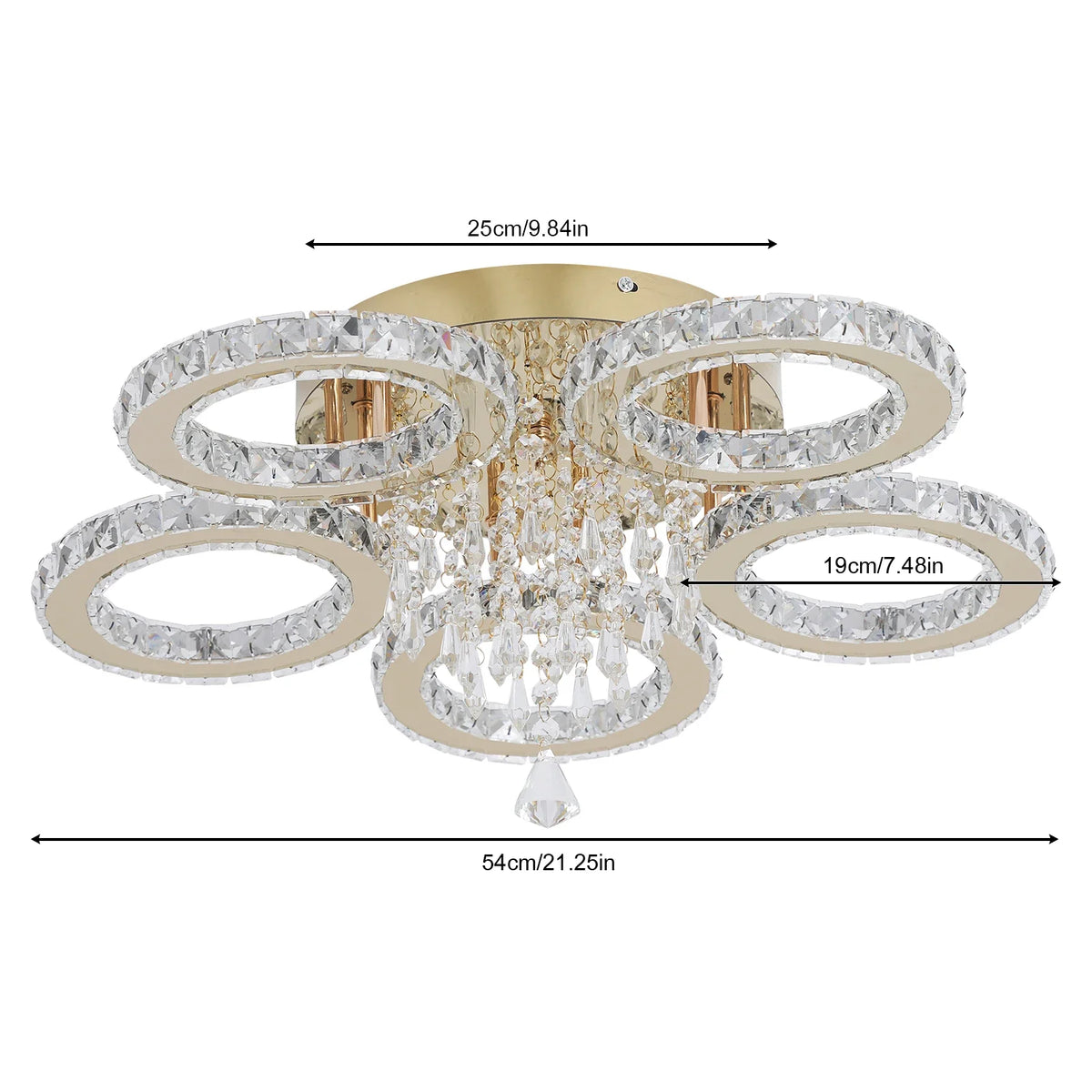 Modern Led Ceiling Light Modern Home Decoration Crystal Chandelier Luxury Living Room Dining Gold Ceiling Lamp Lighting