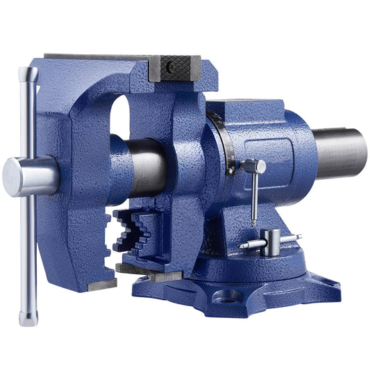 SucceBuy Heavy Duty Bench Vise 6-1/2" Jaw Width, 5" Max Jaw Opening Multi-Purpose Ductile Iron Bench Vise+Anvil for Metalworking
