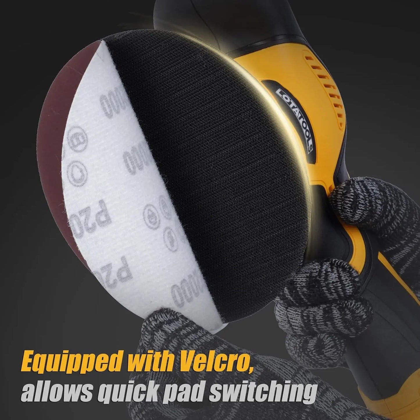 Dual-Action Polisher 8 Speeds 5500 RPM for Car Detailing, Cordless Random Orbital with Battery Compatibility