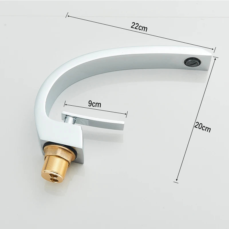 Basin Faucet Brass Chrome Faucet Brush Nickel Single Handle Deck Mounted Sink Mixer Tap Vanity Hot Cold Water Bathroom Faucets