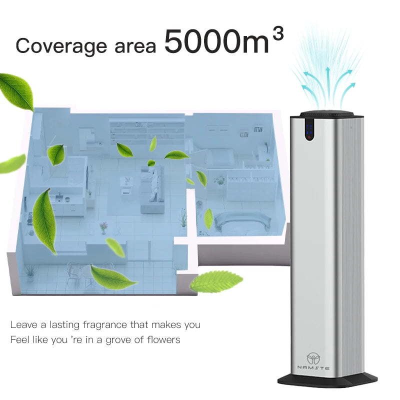 Namste 5000m³ Large Smart Bluetooth Essential Oils Fragrance Diffuser 800ML Scent Machine for Home Hotel Office Air Freshener