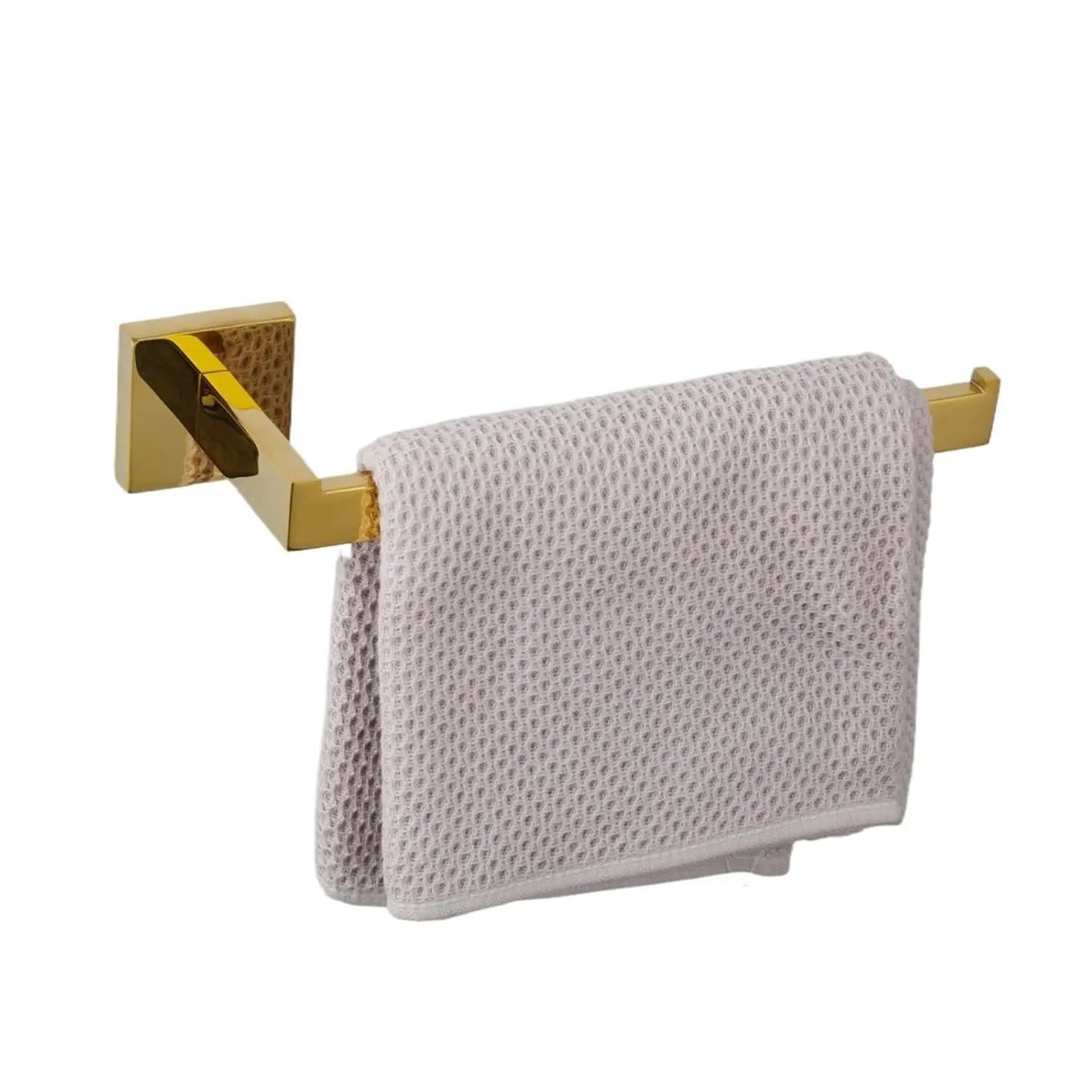 Golden 4pcs Bathroom Hardware Set 304 Stainless Steel Towel Bar Robe Hook Paper Holder, Customized