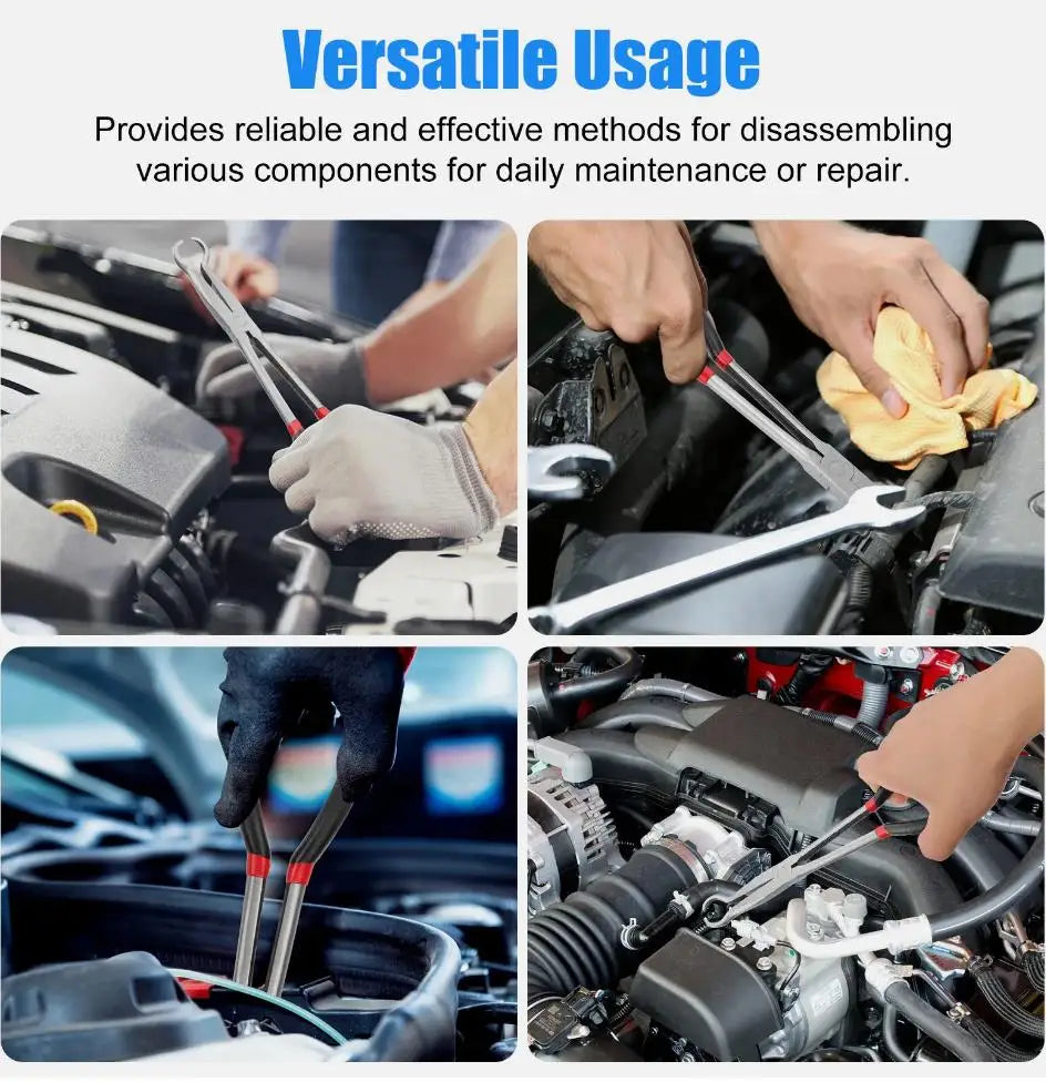 Car Ignition Spark Plug Removal Pliers Clamp Automotive Hand Repair Tool Secure Ring Nose Design Non-Slip Handles Engine Tool