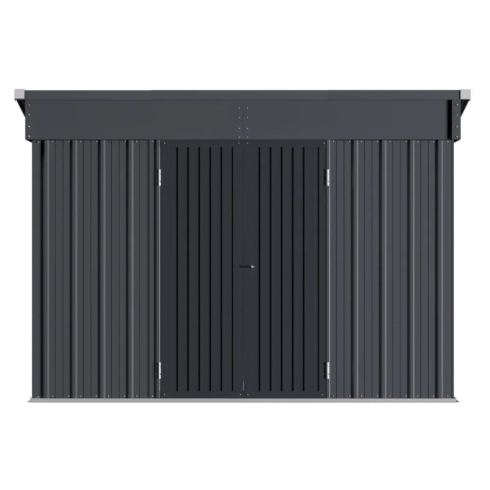 Metal Storage Shed, 6x10FT Outdoor Storage Shed with Sloped Galvanized Steel Roof, Garden Tool Storage House Metal, Customized