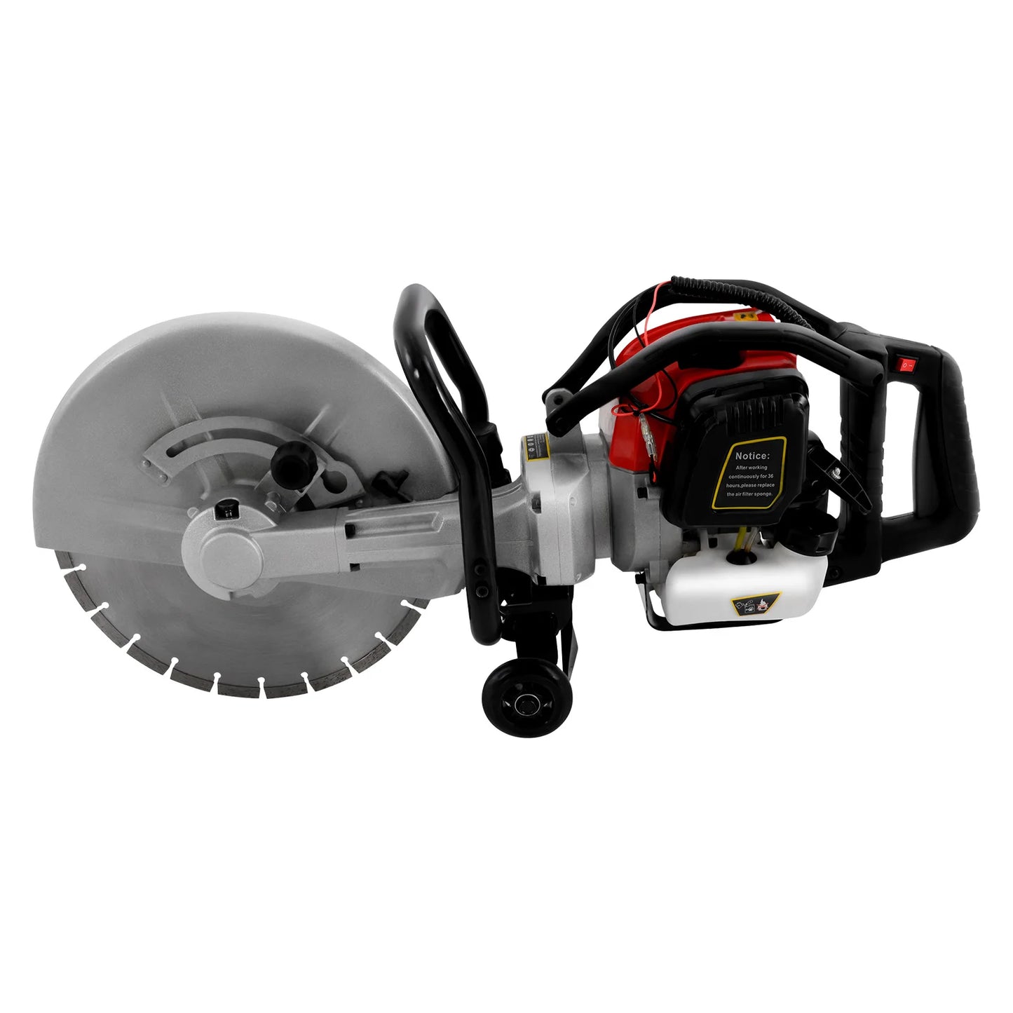 1400W Gasoline Concrete Cutting Saw Concrete Cutter Saw 52cc 2-Stroke Slotting Machine Saw for Cement Blocks, Stones