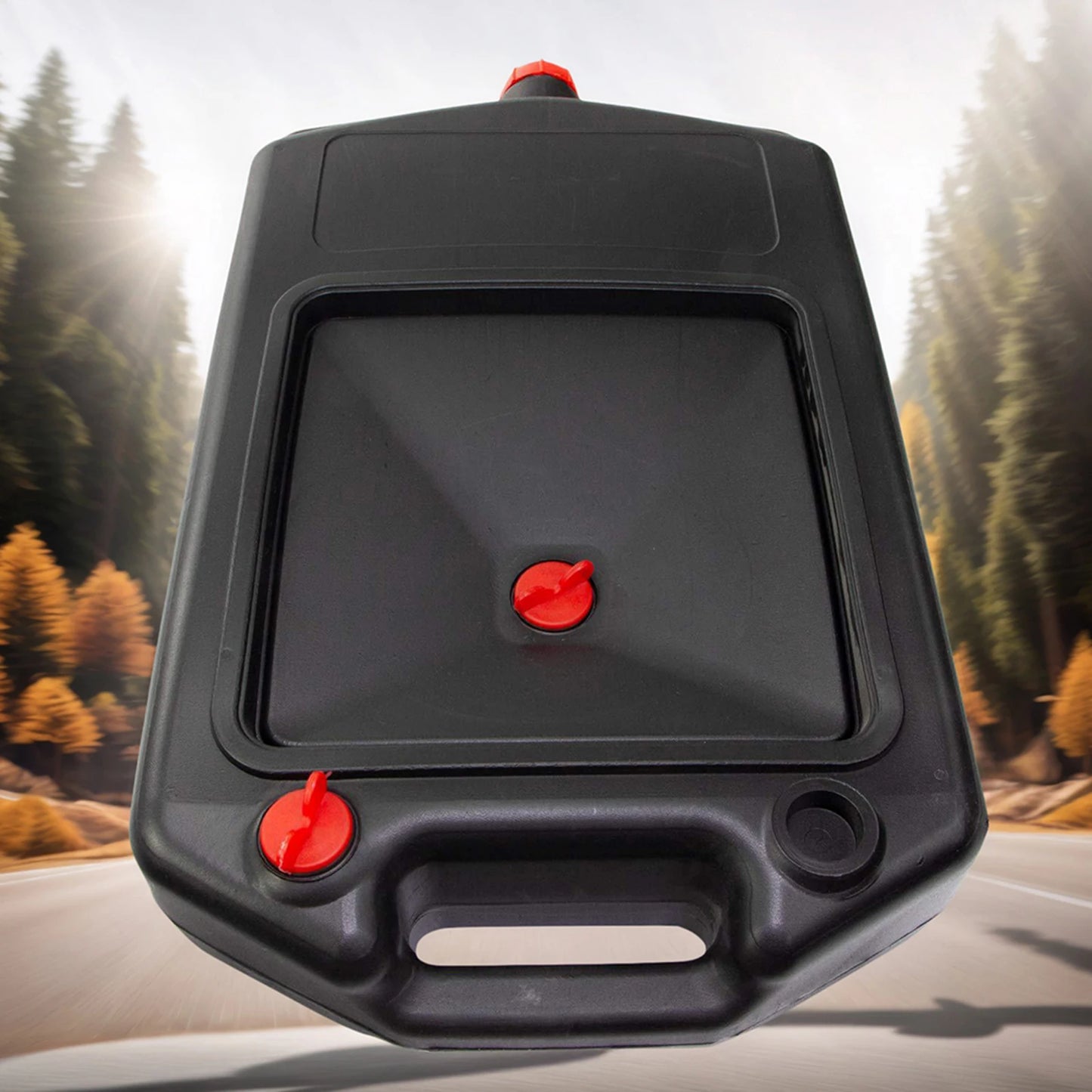 8L Spill-Proof Oil Drain Pan with Lid Waste Engine Oil Collector Anti Splash Heavy Duty Oil Change Tray for Cars & Motorcycles