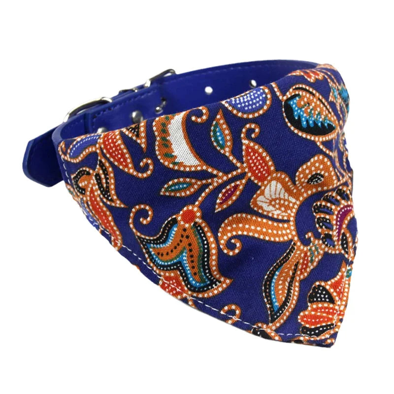 Japanese Style Sphynx Cat Collar for Cats Goats Flower Print Pet Collars with Bandanas Chinchilla mascotas Accessories Scarves