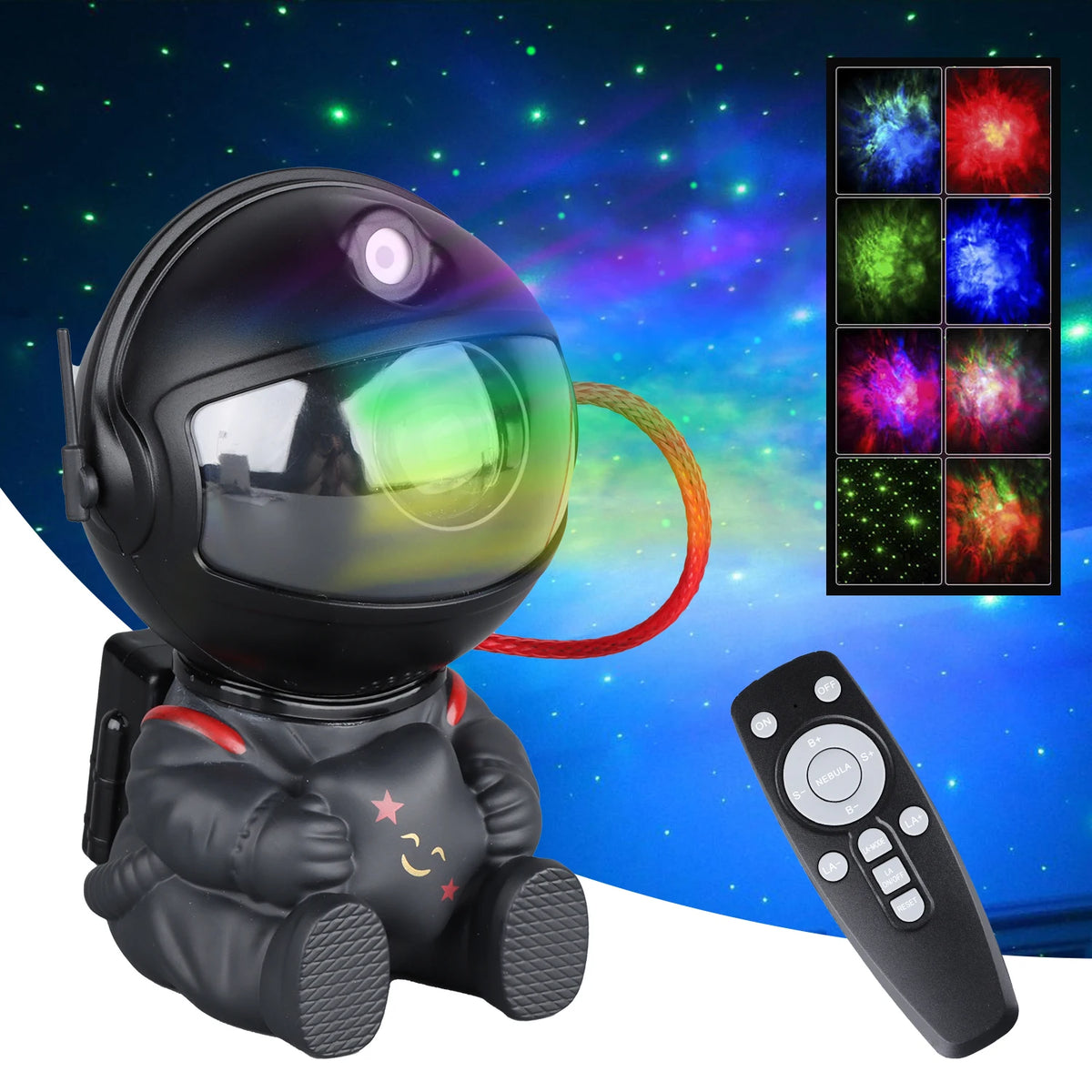 Galaxy Light Projector Featuring Various Nebula Settings, an Astronaut Design with Remote Control, Perfect for Bedroom Ambiance, Room Decoration, Parties, And an Excellent Gift for Friends During Halloween And Christmas Child