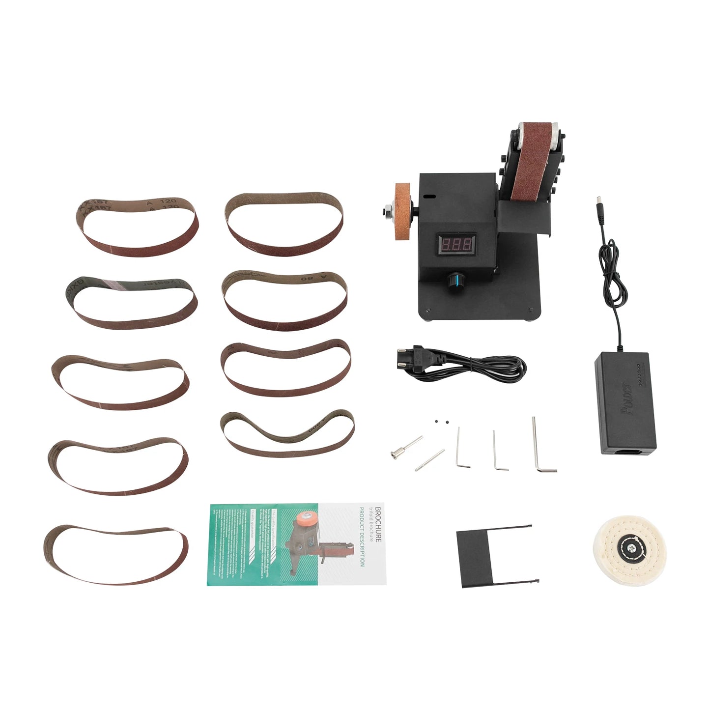Mini Belt Sanding Machine 350W Compact Belt Sander 110V/220V  for DIY and Small Projects