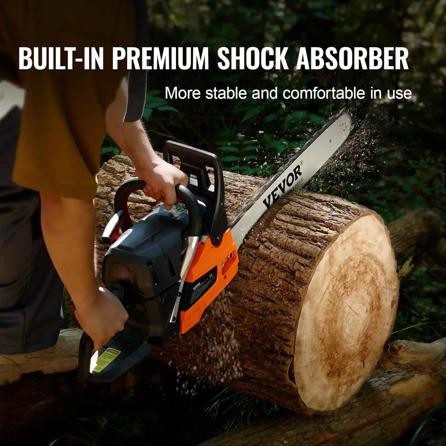as Chainsaw 58CC 2-Cycle Powered Chainsaw 20 Inch Handheld Cordless Garden and Farm Cutting Use