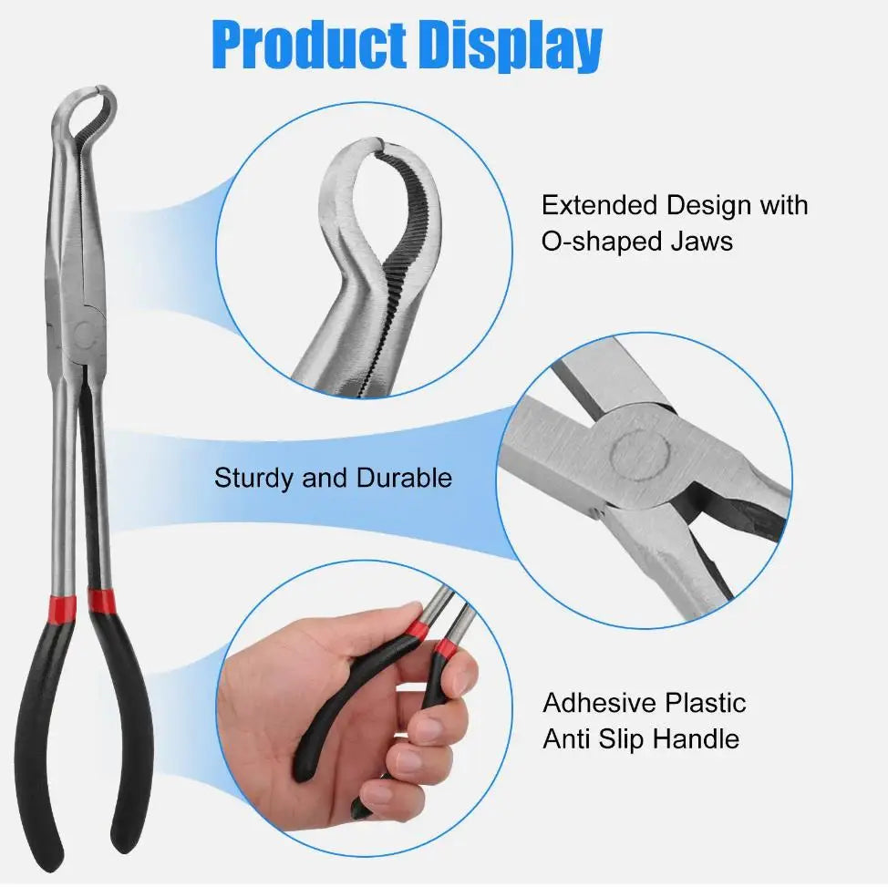 Car Ignition Spark Plug Removal Pliers Clamp Automotive Hand Repair Tool Secure Ring Nose Design Non-Slip Handles Engine Tool